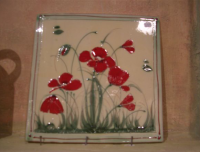 dessous de plat coquelicot