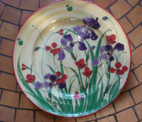 grand plat iris coquelicot