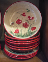assiette creuse coquelicot